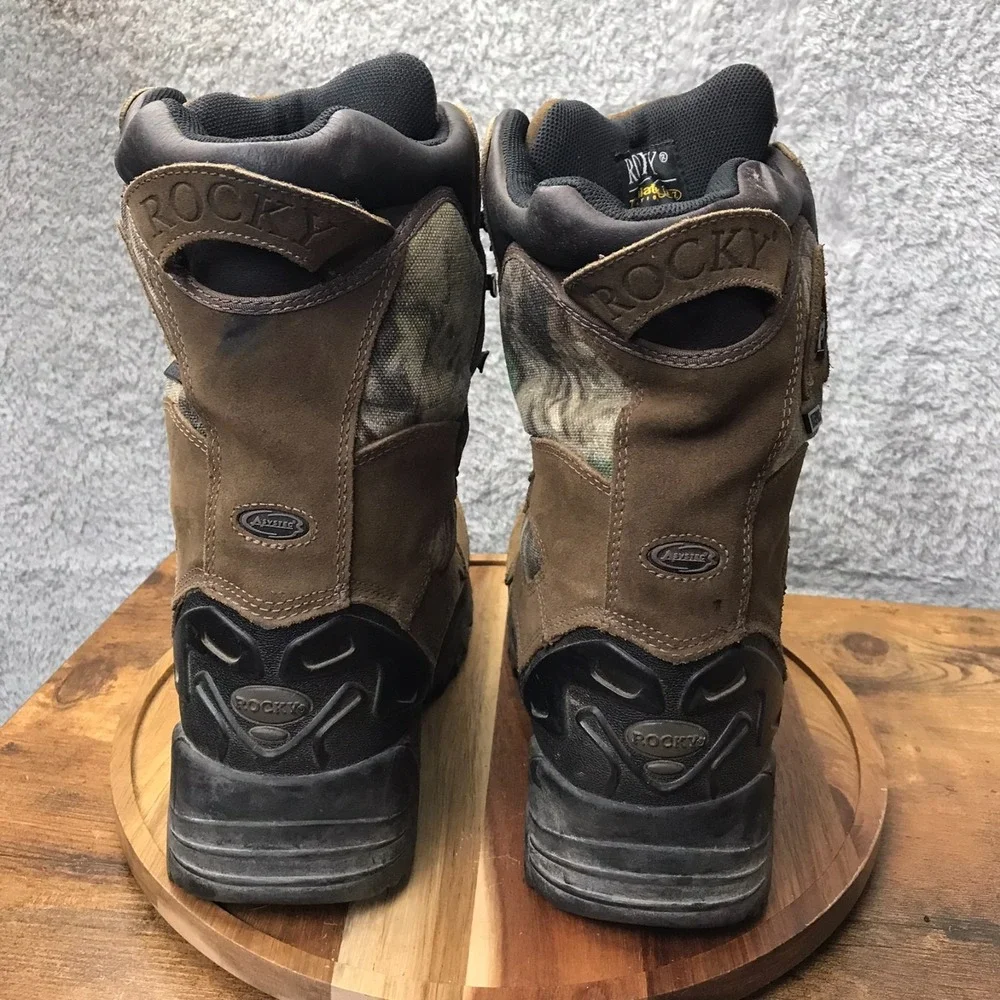 Rocky‎ BlizzardStalker Waterproof Insulated Boots 9M Mossy Oak Camo Hunting Work